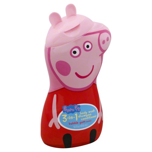 Gbgusa 0169455 Peppa Pig 3-in-1 Body Wash Shampoo Conditioner Novelty Bottle, 14 Oz