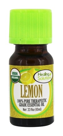 Healing Solutions 1745077 100 Percent Pure Therapeutic Grade Essential Oil Organic Lemon - 10 Ml - Pack Of 3