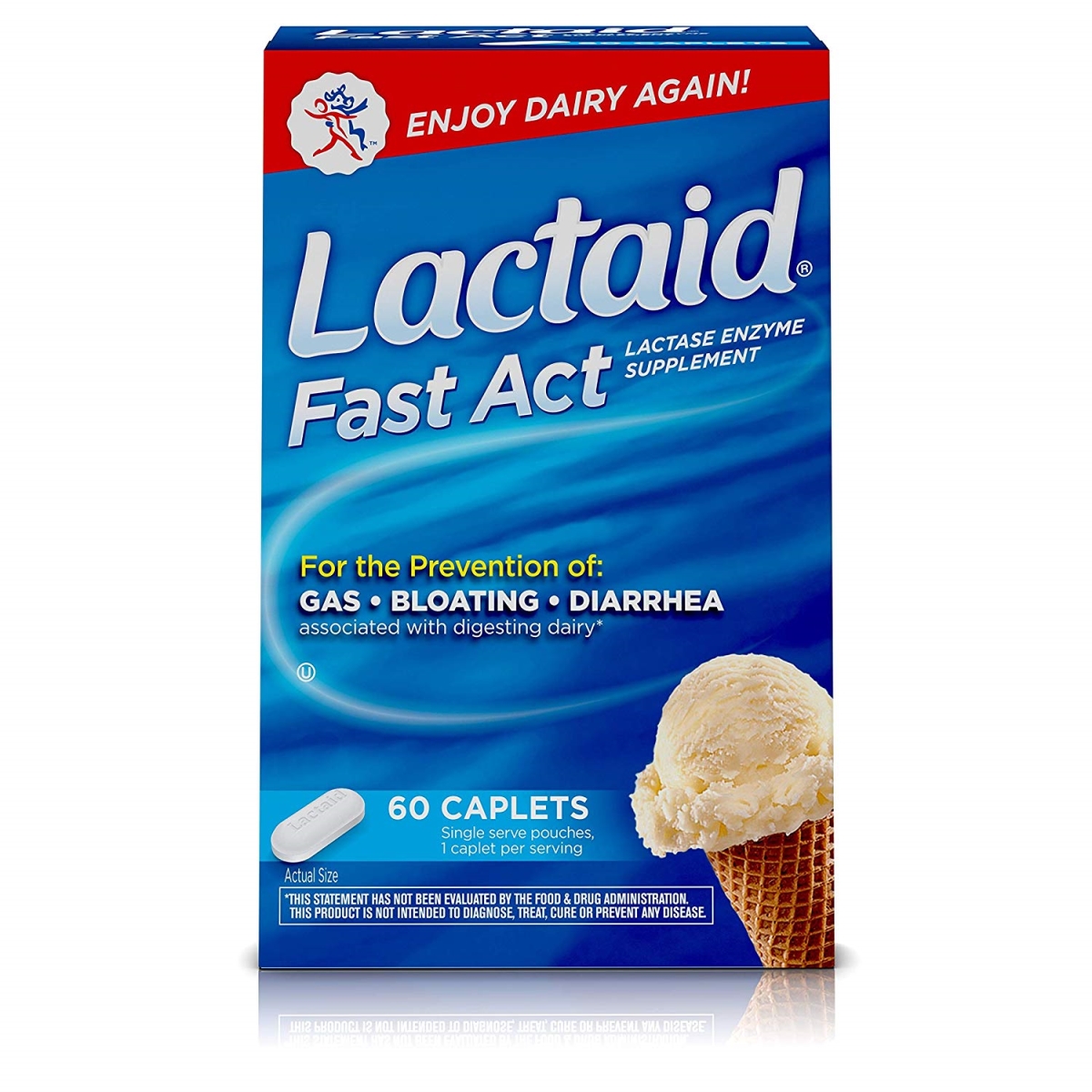 0095192 Lactaid Fast Act Caplets - 60 Count