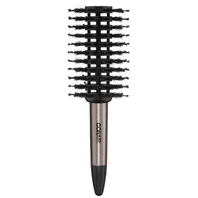 7266545 Scunci Thick To Smooth Medium Vented Porcupine Round Brush, Black - Pack Of 2