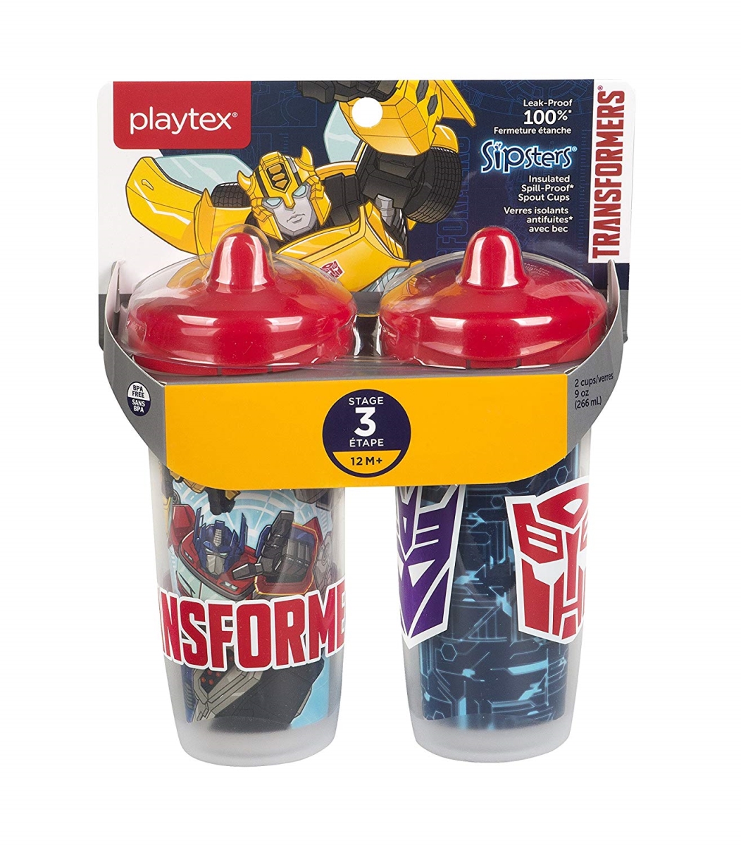 UPC 078300021322 product image for 55292515 Playtex Stage 3 Transformers Spout Sippy Cups, Pack of 2 | upcitemdb.com