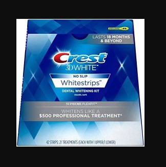 1825402 3d White No Slip 42 Whitestrips Dental Whitening Kit - 21 Count