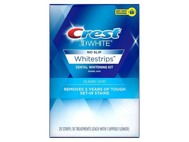 1825372 White Dental Whitening Classic Vivid 10 Treatments 30-minute Whitestrips Kit - 10 Count