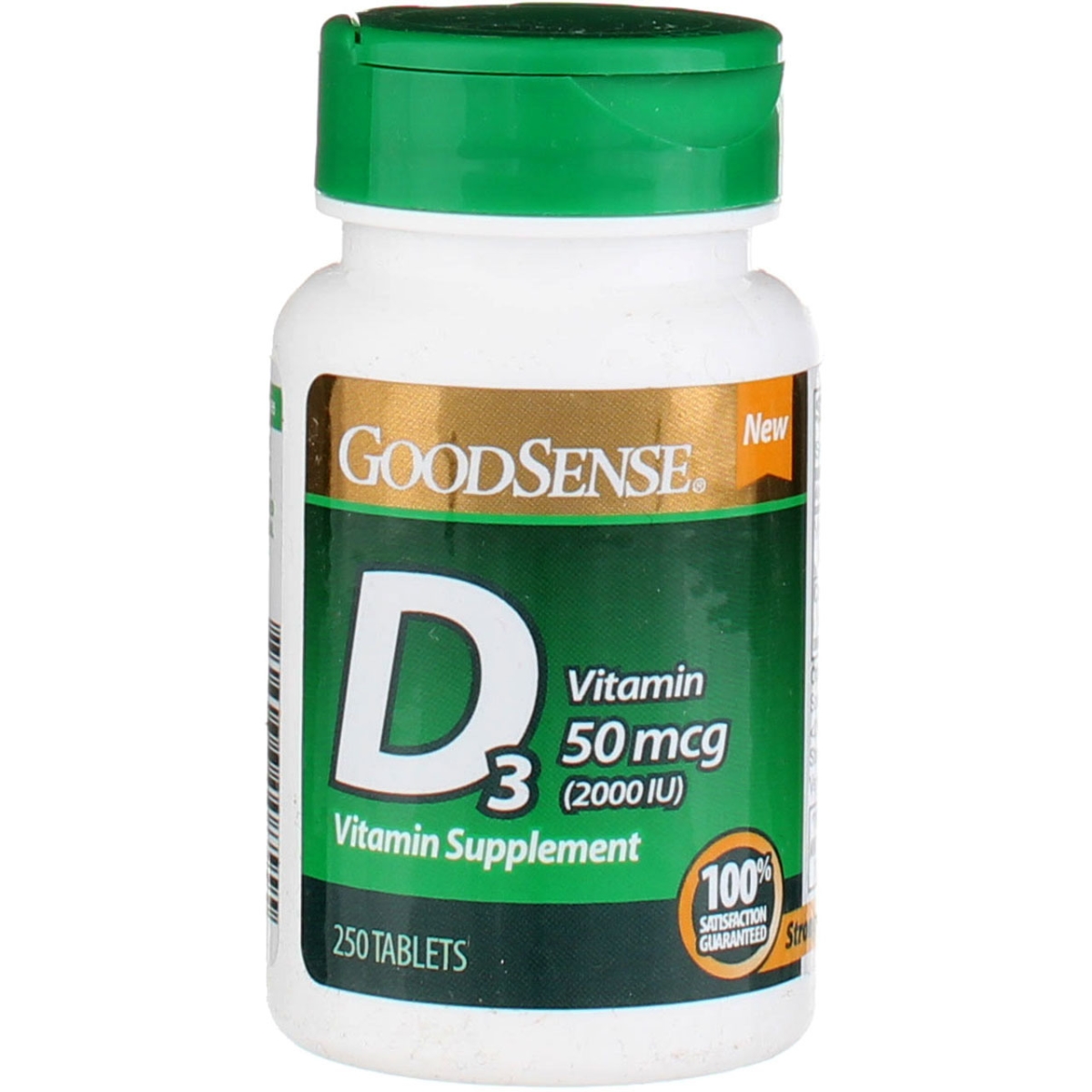 Good Sense 1903020 50 Mcg Vitamin D3 Supplement Tablets, 250 Count