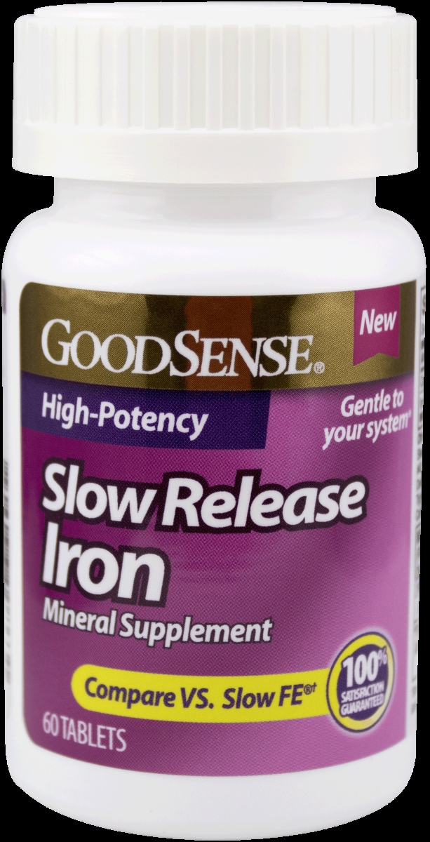 Good Sense 1902423 45 Mg Iron Mineral Supplement Slow Release Tablets, 60 Count