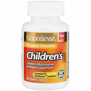 Good Sense 1901974 Childrens Multivitamin Chewable Tablets, 60 Count