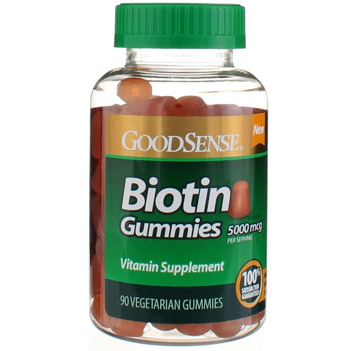 Good Sense 1901540 5000 Mcg Biotin Supplement Vegetarian Gummies, 90 Count