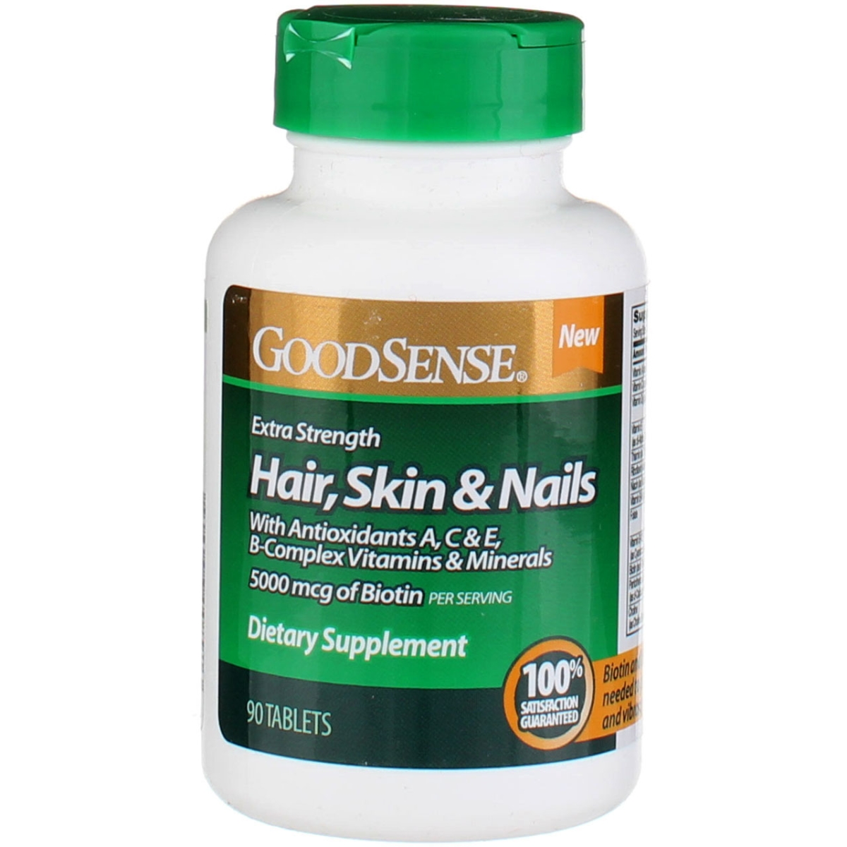 Good Sense 1902296 Hair, Skin & Nails Dietary Supplement Extra Strength Tablet, 90 Count