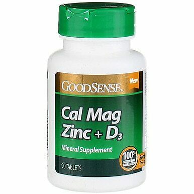 Good Sense 1901605 Calcium Magnesium Zinc Plus D3 Tablets, 90 Count