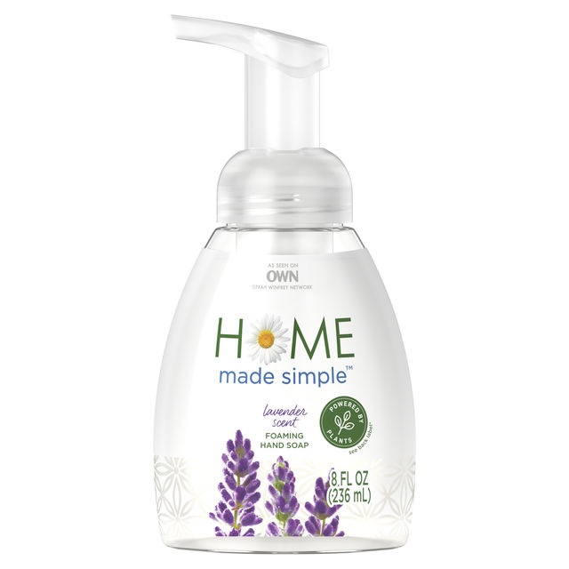 3751244 8 Oz Home Made Simple Natural Foaming Hand Soap, Lavender Scent