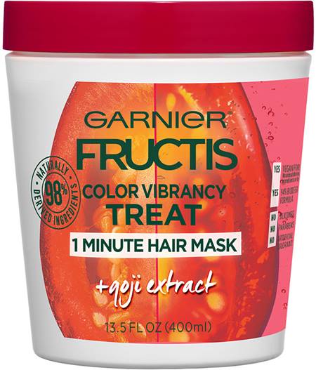 Garnier 1091352 13.5 Oz Color Vibrancy Treat 1 Minute Hair Mask With Goji Extract