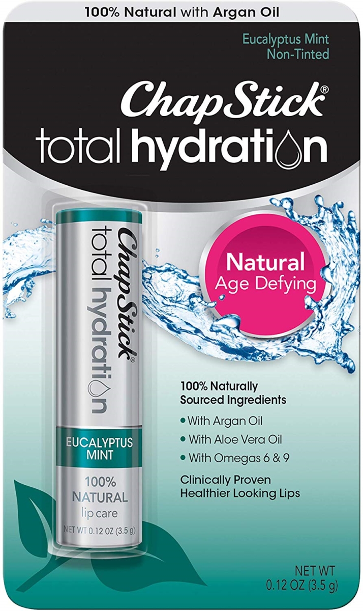 317896 0.12 Oz Total Hydration 100 Percent Natural Lip Balm, Eucalyptus Mint
