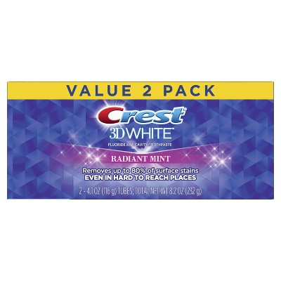 1823205 4.1 Oz 3d Radiant Mint Toothpaste - Pack Of 2