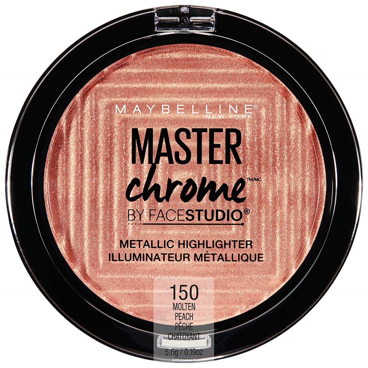 7751966 Face Studio Master Chrome Metallic Highlighter Powder, 150 Molten Peach - Pack Of 2