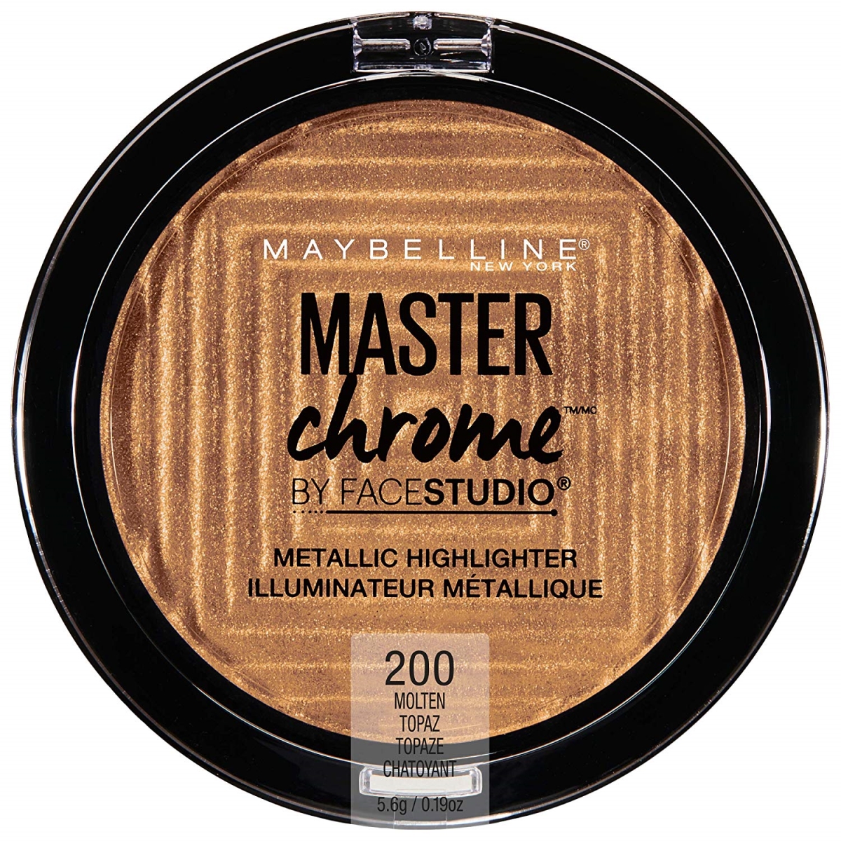 7751974 Face Studio Master Chrome Metallic Highlighter Powder, 200 Molten Topaz - Pack Of 2