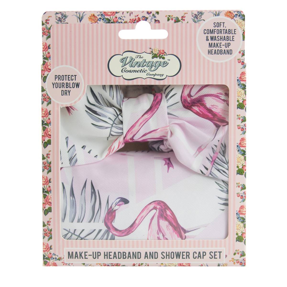 4165020 Flamingo Headband & Shower Cap, Pink