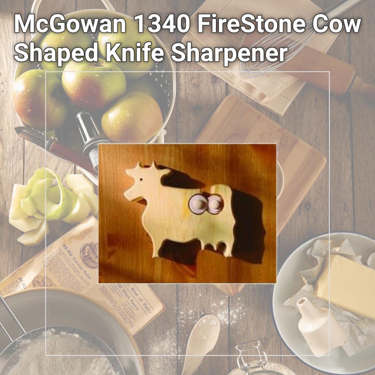 Picture of McGowan 1340 FireStone Cow Shaped Knife Sharpener