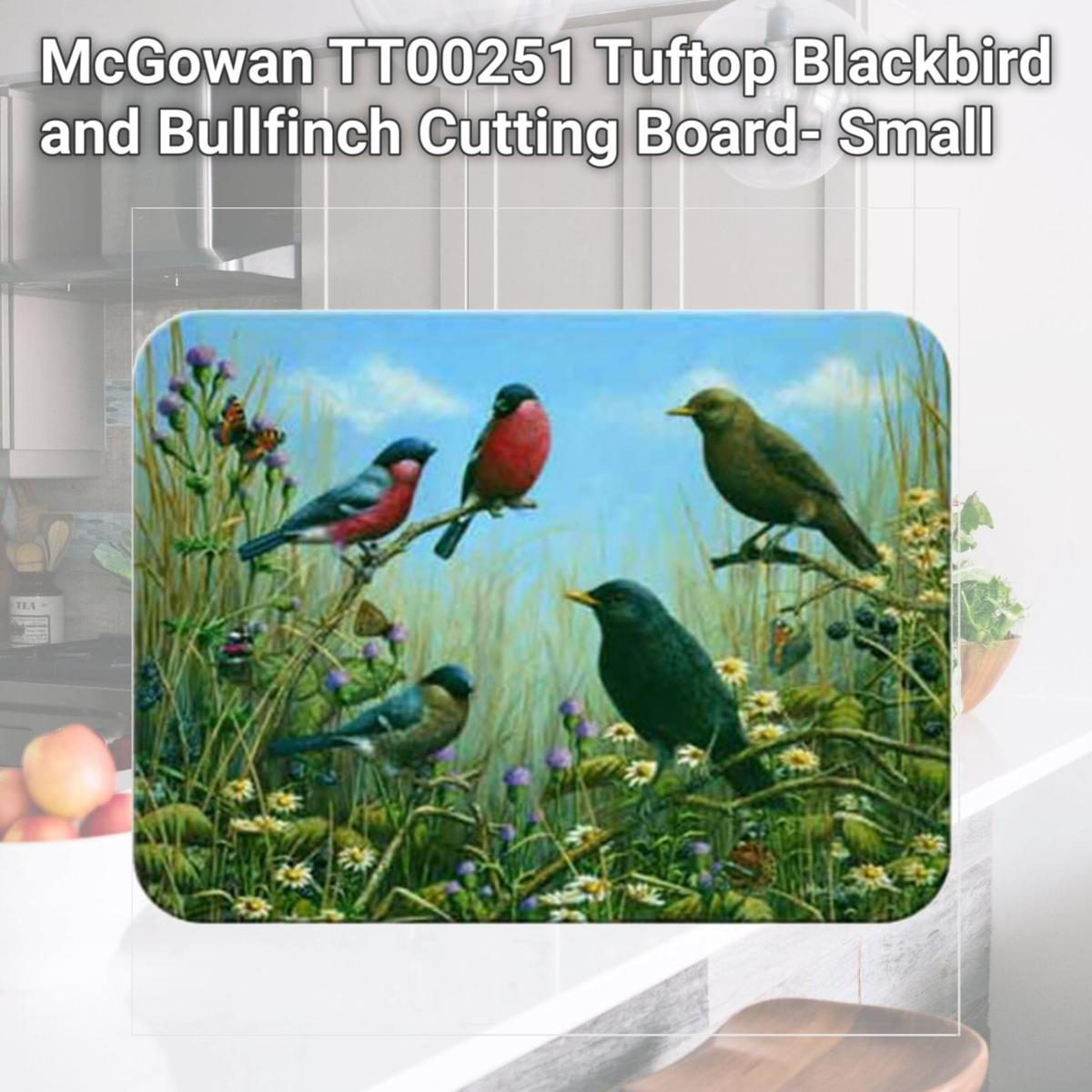 Picture of McGowan TT00251 Tuftop Blackbird and Bullfinch Cutting Board- Small