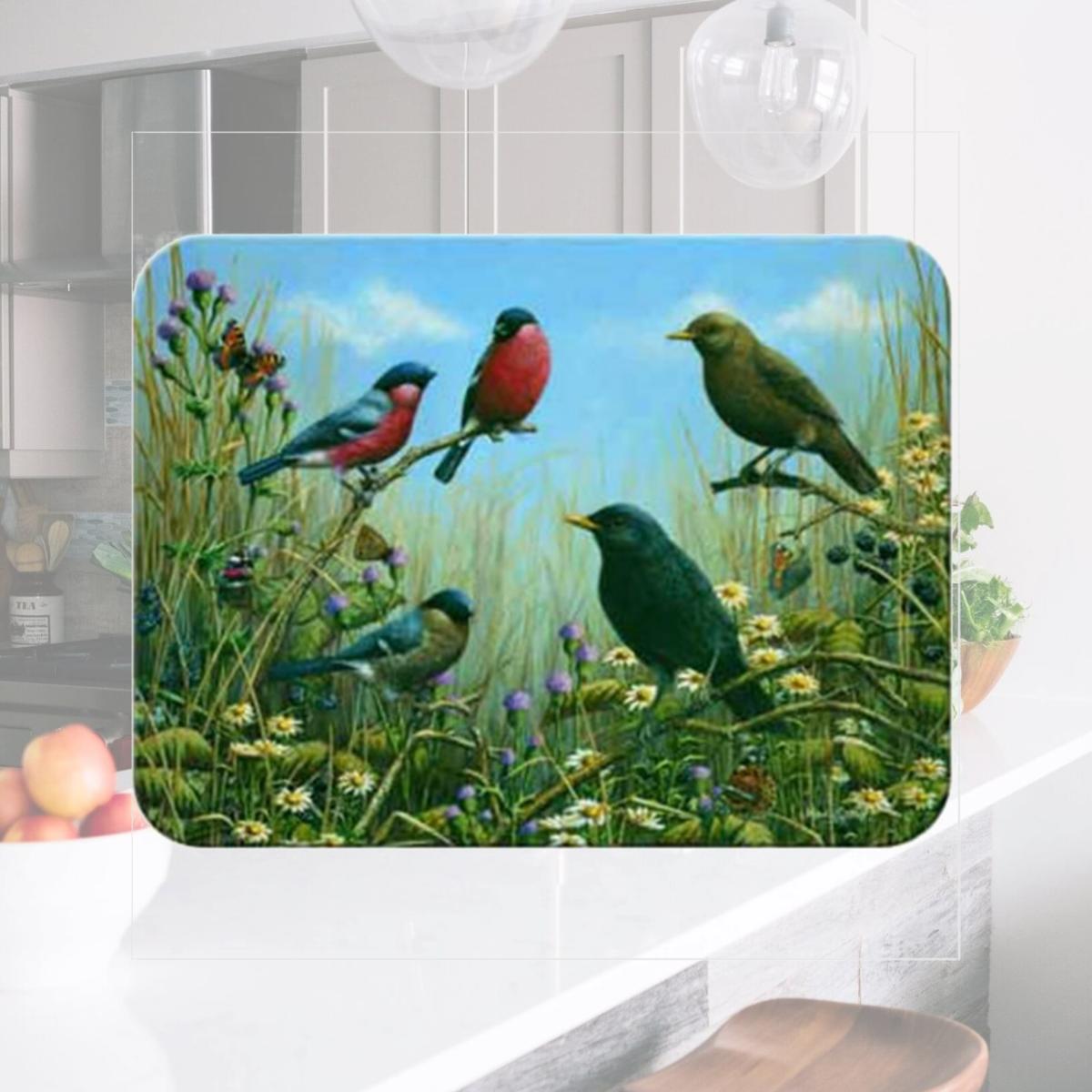 Picture of McGowan TT00251 Tuftop Blackbird and Bullfinch Cutting Board- Small