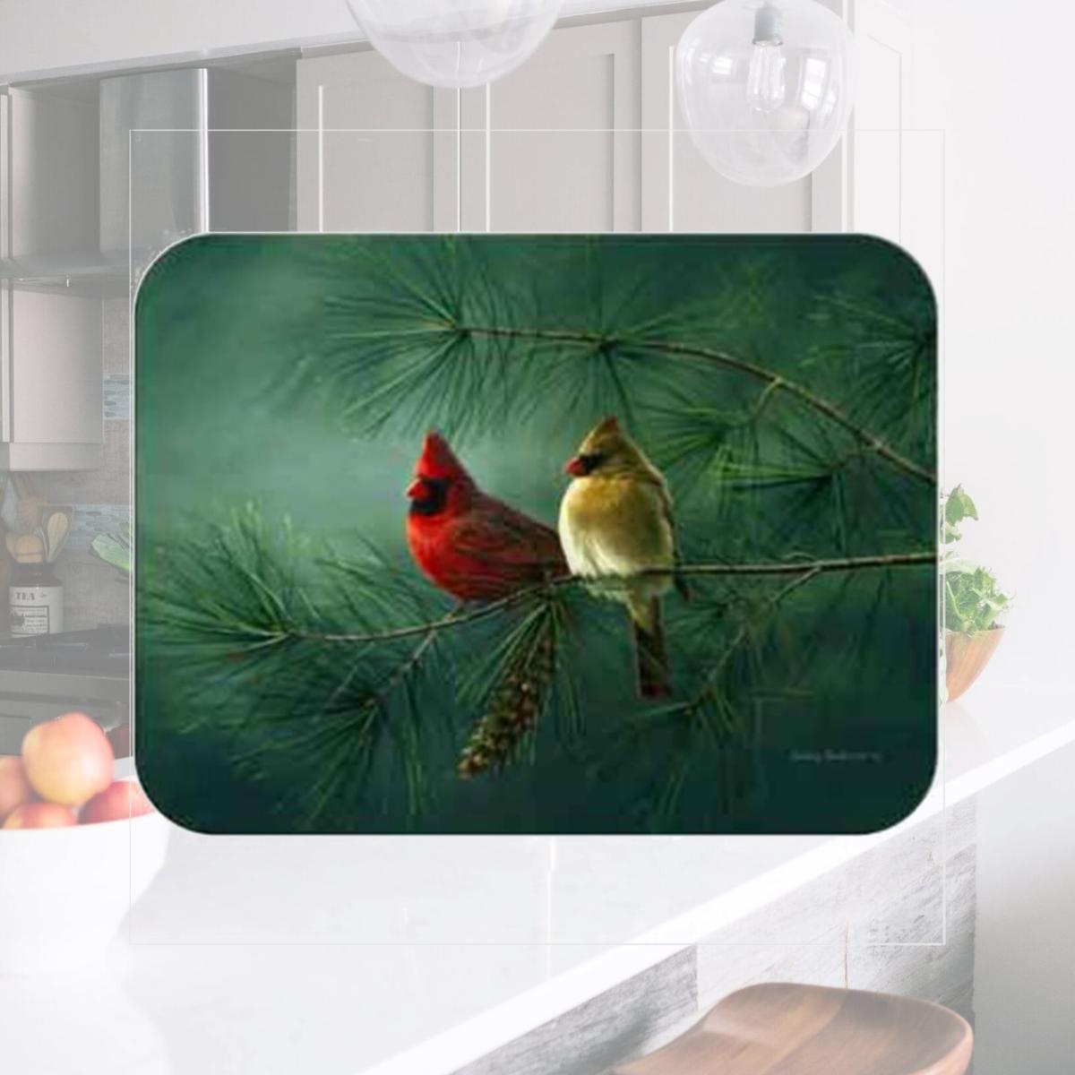 Picture of McGowan TT92061 Tuftop Cardinals and White Pine Cutting Board- Small
