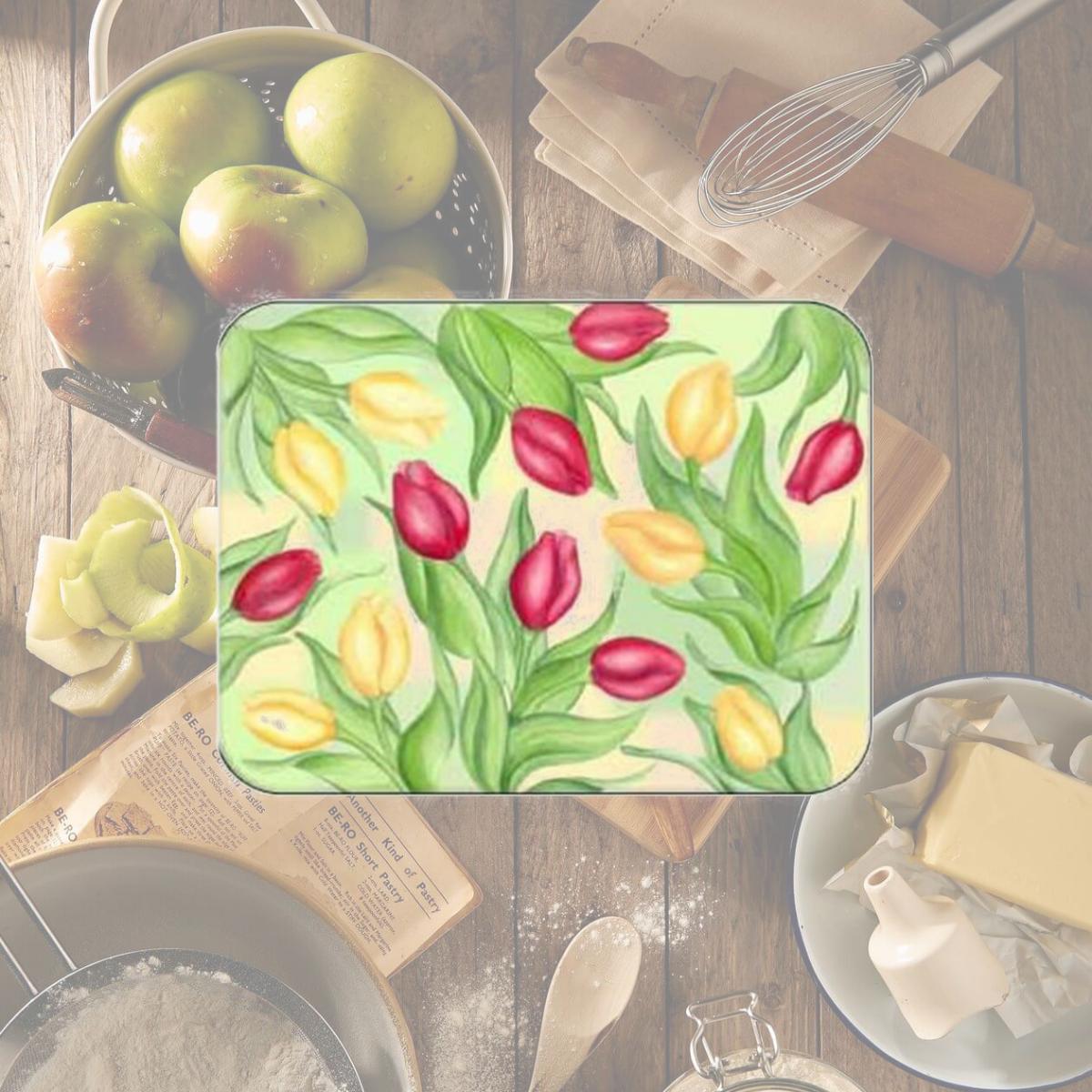 Picture of McGowan TT00361 Tuftop Tulips Cutting Board- Small