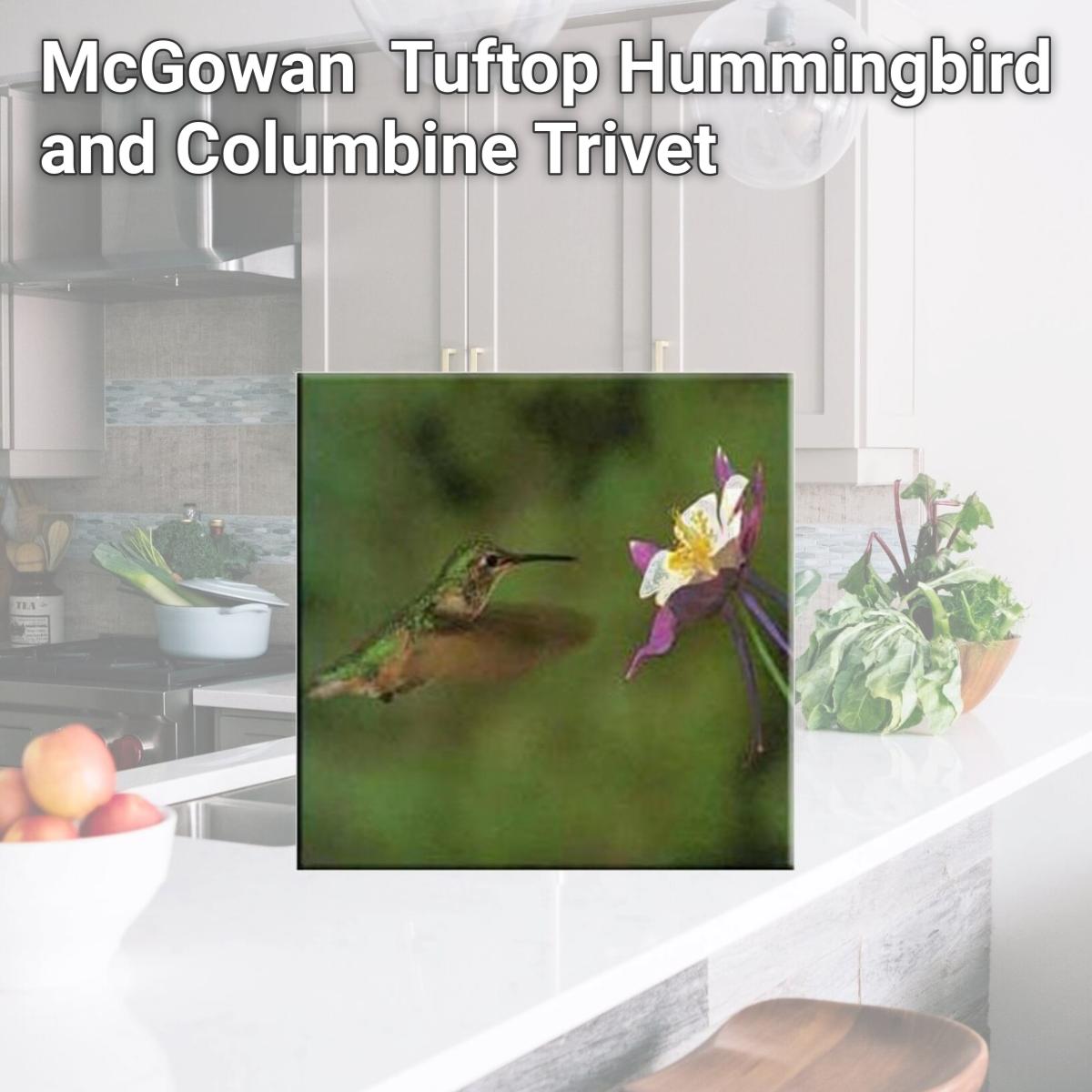 Picture of McGowan TT99826 Tuftop Hummingbird and Columbine Trivet