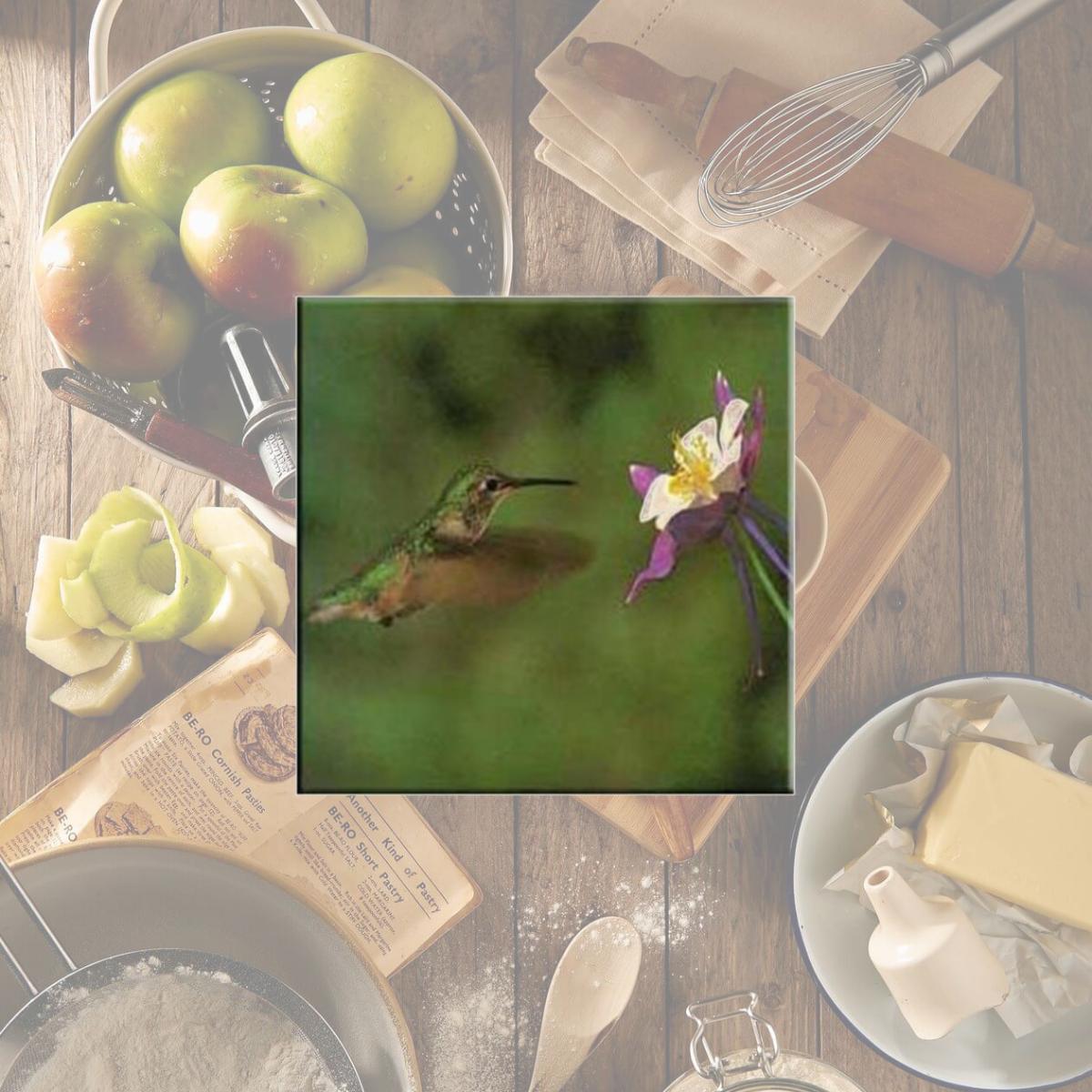 Picture of McGowan TT99826 Tuftop Hummingbird and Columbine Trivet