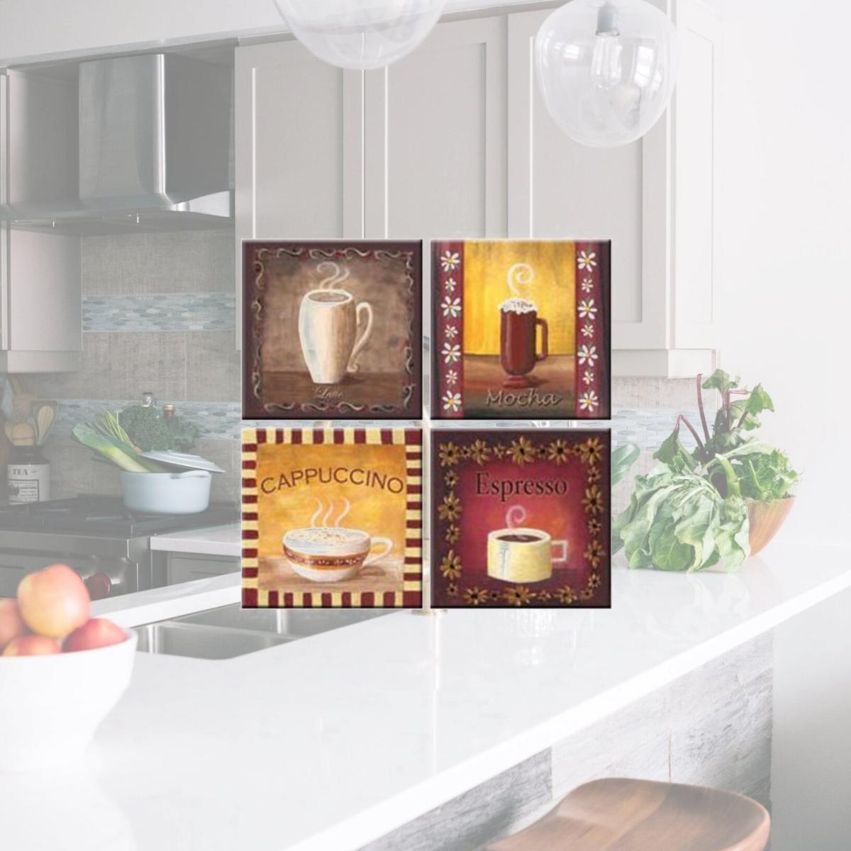 Picture of McGowan TT00580 Tuftop Coffee Time Coasters Set of 4