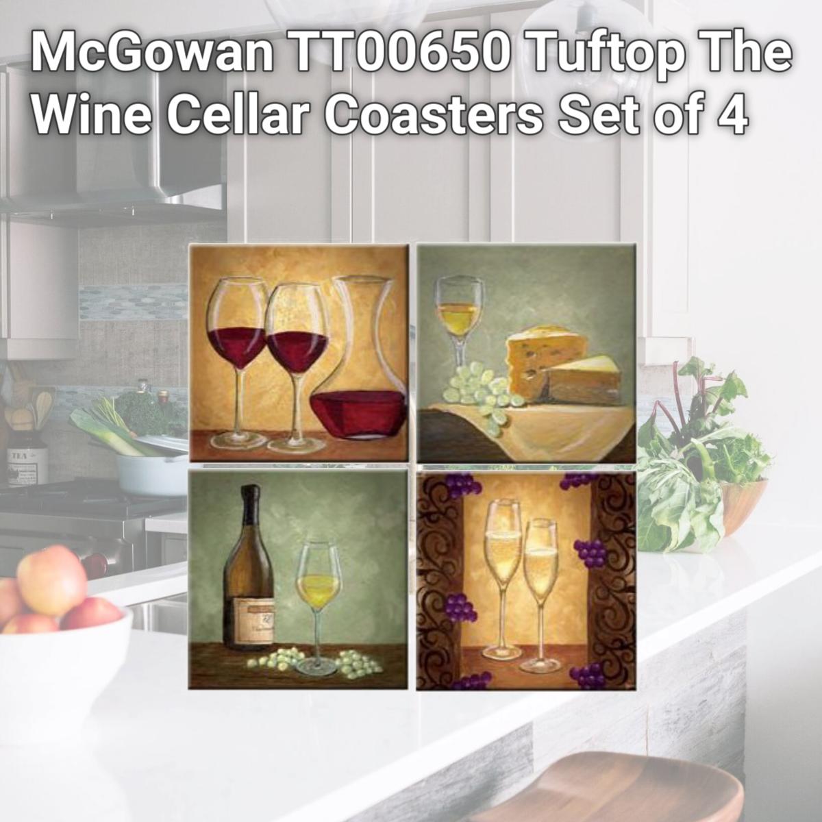 Picture of McGowan TT00650 Tuftop The Wine Cellar Coasters Set of 4