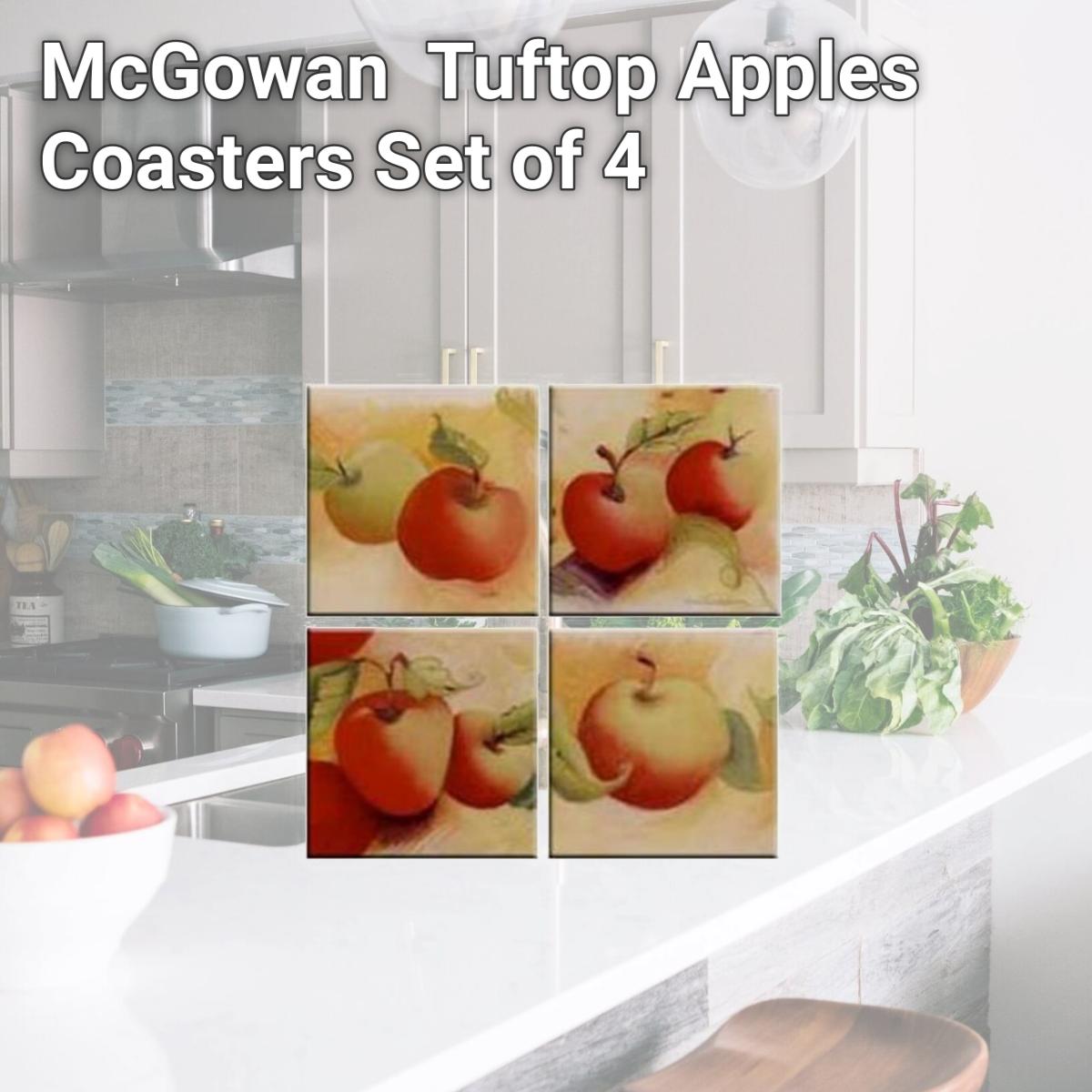 Picture of McGowan TT00530 Tuftop Apples Coasters Set of 4