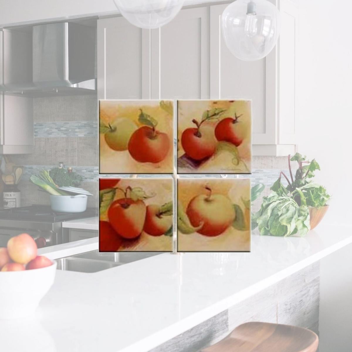 Picture of McGowan TT00530 Tuftop Apples Coasters Set of 4