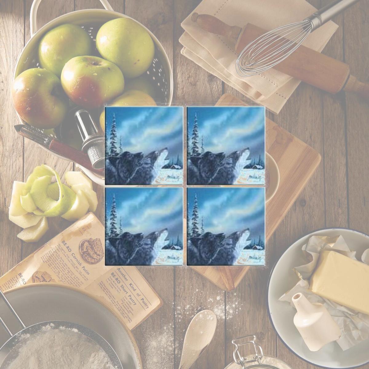 Picture of McGowan TT70030 Tuftop Van Zyle Wolf Duet Coasters Set of 4