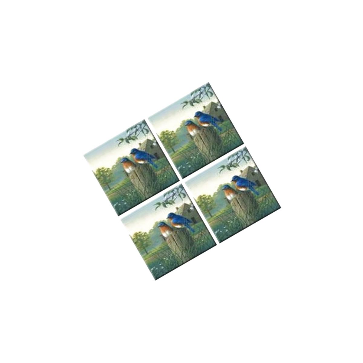 Picture of McGowan TT92380 Tuftop Country Morning Bluebirds Coasters Set of 4