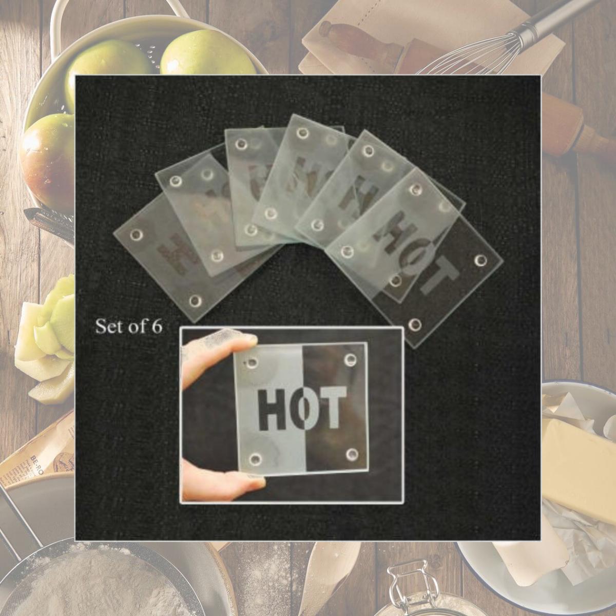 Picture of McGowan TT00120 Tuftop Hot on Clear Coasters Set of 6
