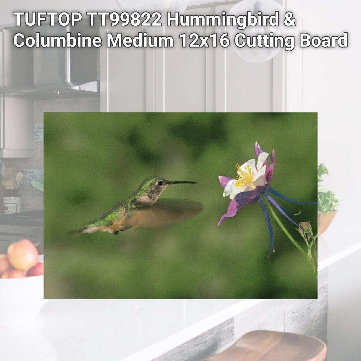 Picture of TUFTOP TT99822 Hummingbird & Columbine Medium 12x16 Cutting Board
