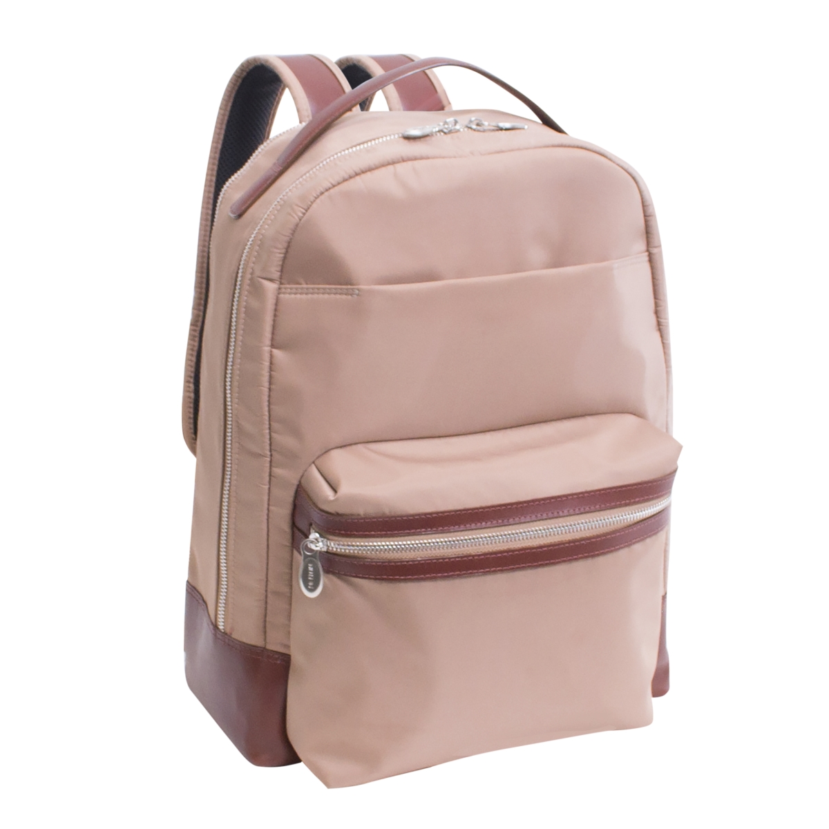 Mcklein Usa 18554 15 In. Parker Nylon Dual Compartment Laptop Backpack, Khaki