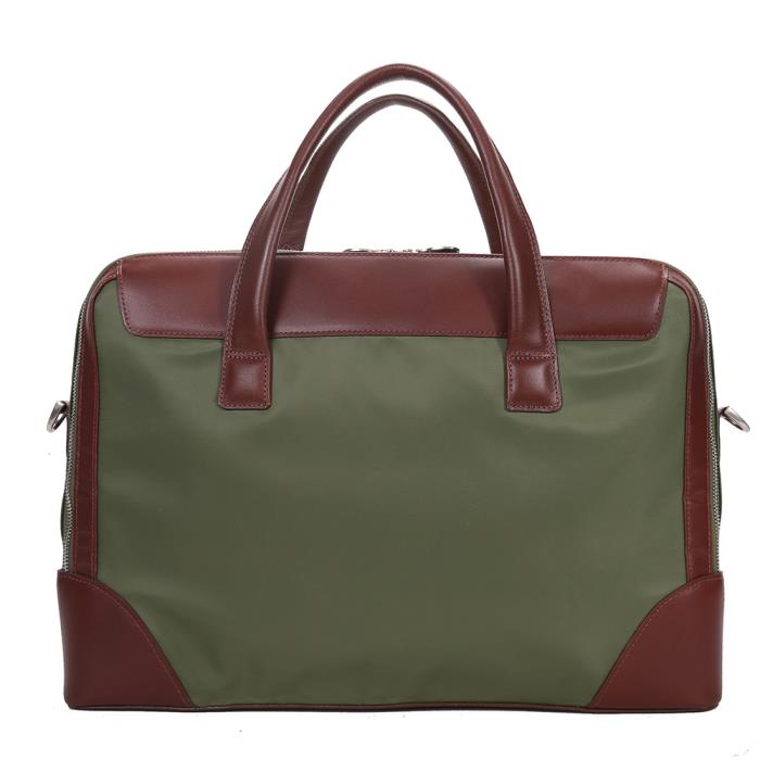 Mcklein Usa 18561 17 In. N Series Harpswell Nylon Dual Compartment Laptop Briefcase - Green