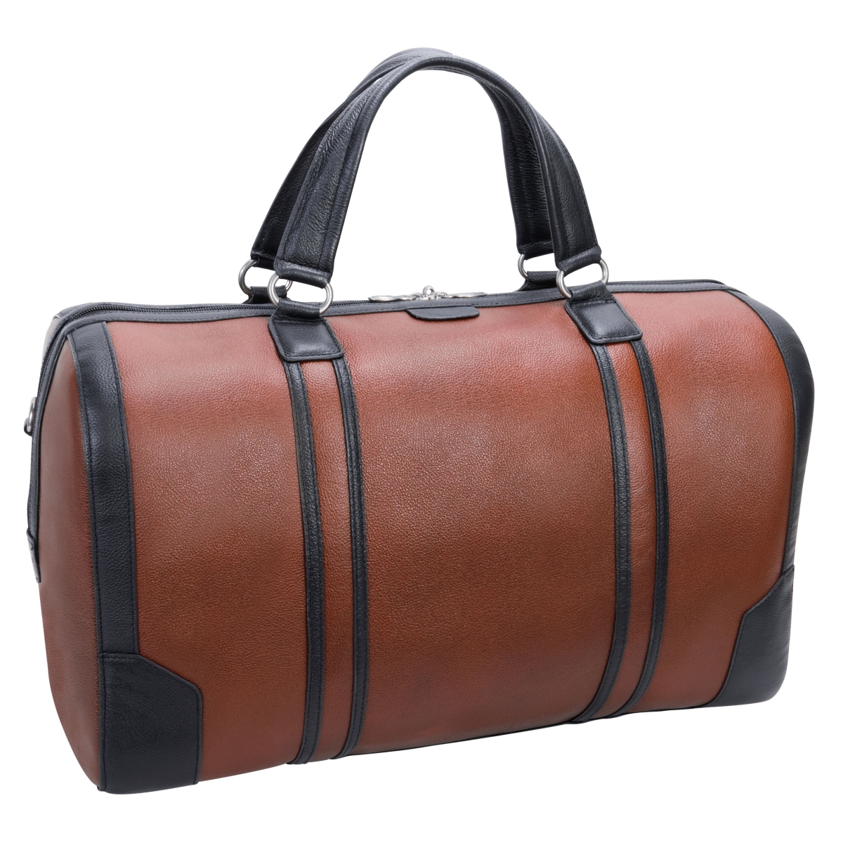 Mcklein Usa 18190 20 In. U Series Kinzie Leather Two-tone Tablet Carry-all Duffel Bag, Brown