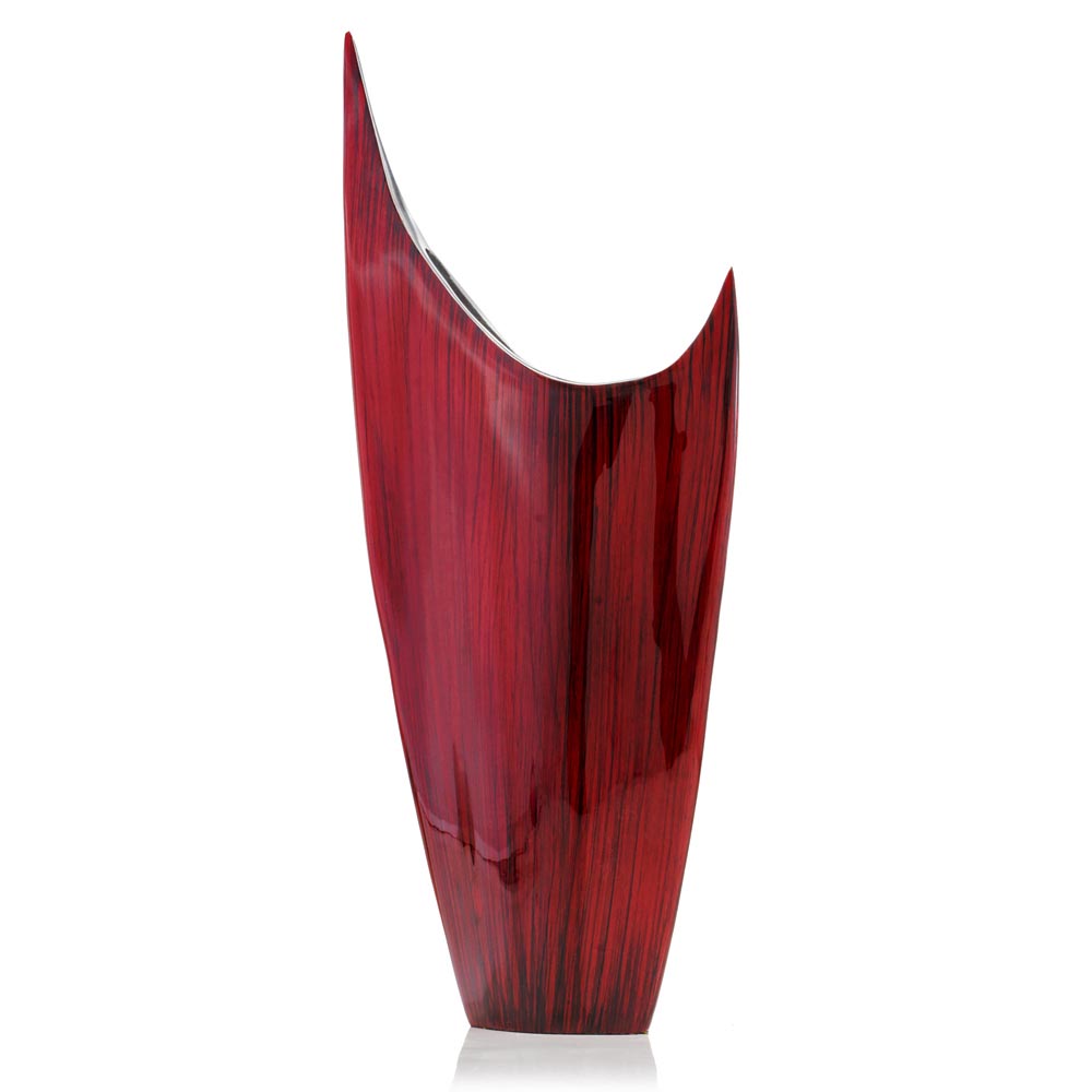 Modern Day Accent 3610 Acentuada Pointed Red Glaze Vase