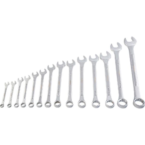 SAE Raised Panel Combo Wrench Set - 14 Piece