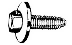 W & E Fasteners Wef-5921 6 X 25 Mm Fastenings Body Bolt Indented Hex Head With Loose Washer