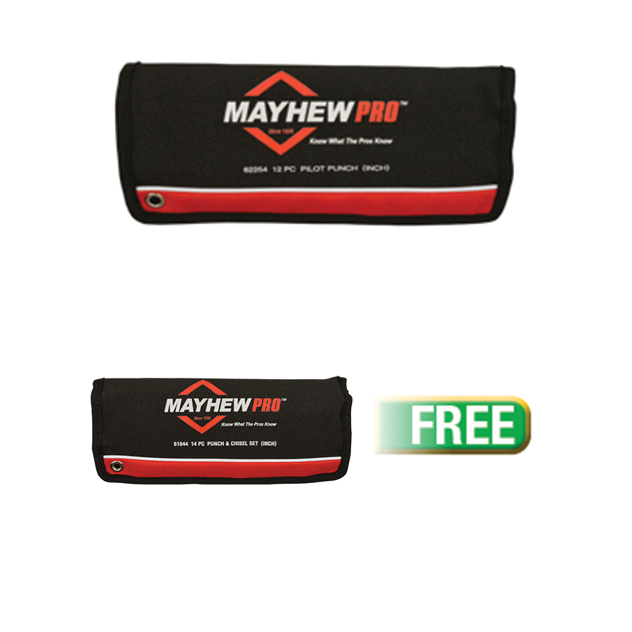 MAY-81283 Pro Pilot Punch Set with Free 14 Piece Pro Punch & Chisel Set - 12 Piece