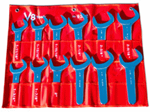 V8 Hand Tools Vht-9212 0.69 - 2.63 In. Jumbo Service Wrench Set, 12 Piece
