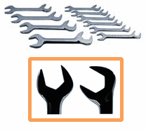 Jumbo Angle Wrench Set, 10 Piece