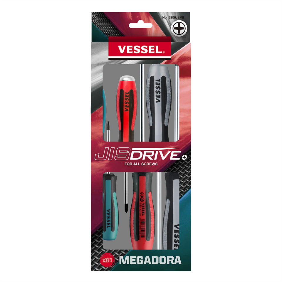 VST-9806JSPB Megadora Jis Screwdriver Set - 6 Piece