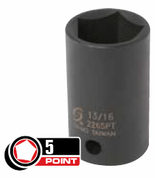 Suu-2265pt 0.5 In. Drive With 5 Point 0.81 In. Impact Socket