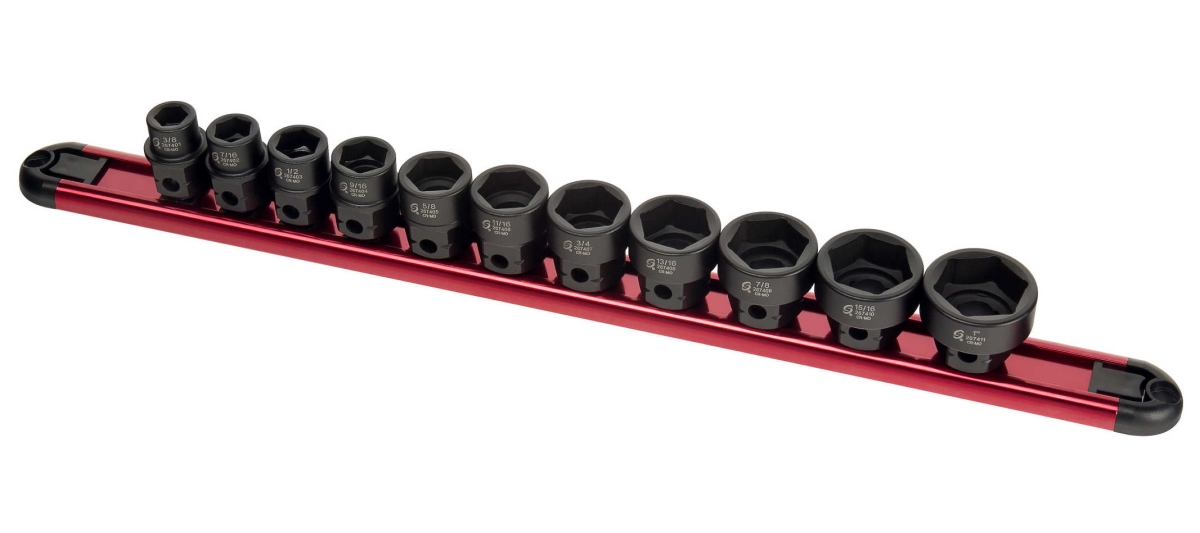 Suu-2674 0.5 In. Drive Low Profile Impact Socket Set With Hex Shank Sae - 11 Piece