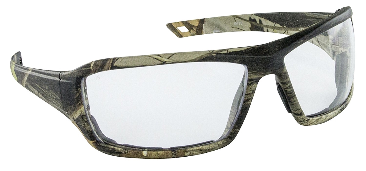Camo Safety Glasses With Clear Lens, Dry Forest