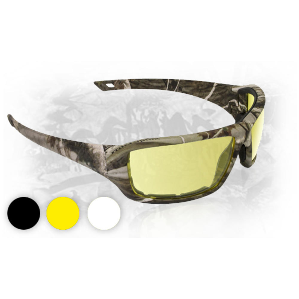 Sas-5550-03 Camo Safety Glasses With Yellow Lens, Dry Forest