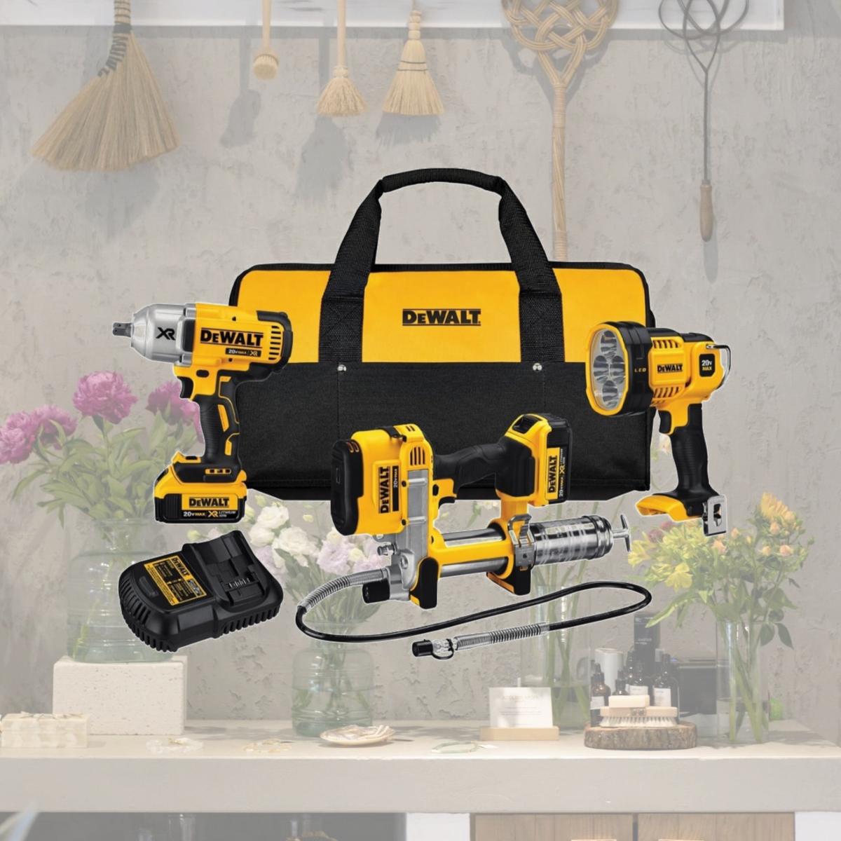 Picture of DeWalt DWT-DCK397HM2 20V Impact & Grease Gun Kit